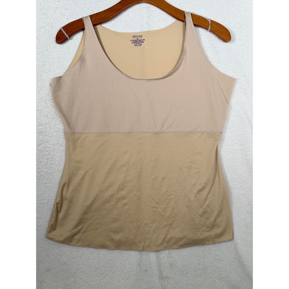 Spanx Womens 3X Shapewear Camisole Tank Top Beige Nude Compression‎ Shaper Scoop